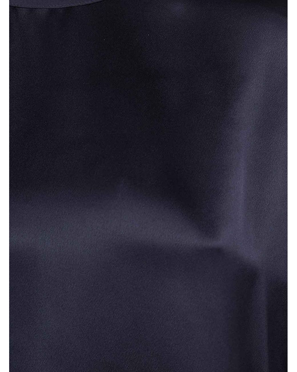 Totême Black Boxy Satin Top