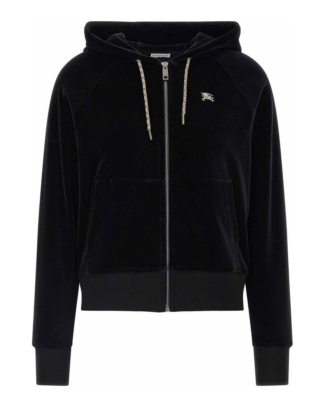 Burberry Black Vesper Velvet Hoodie