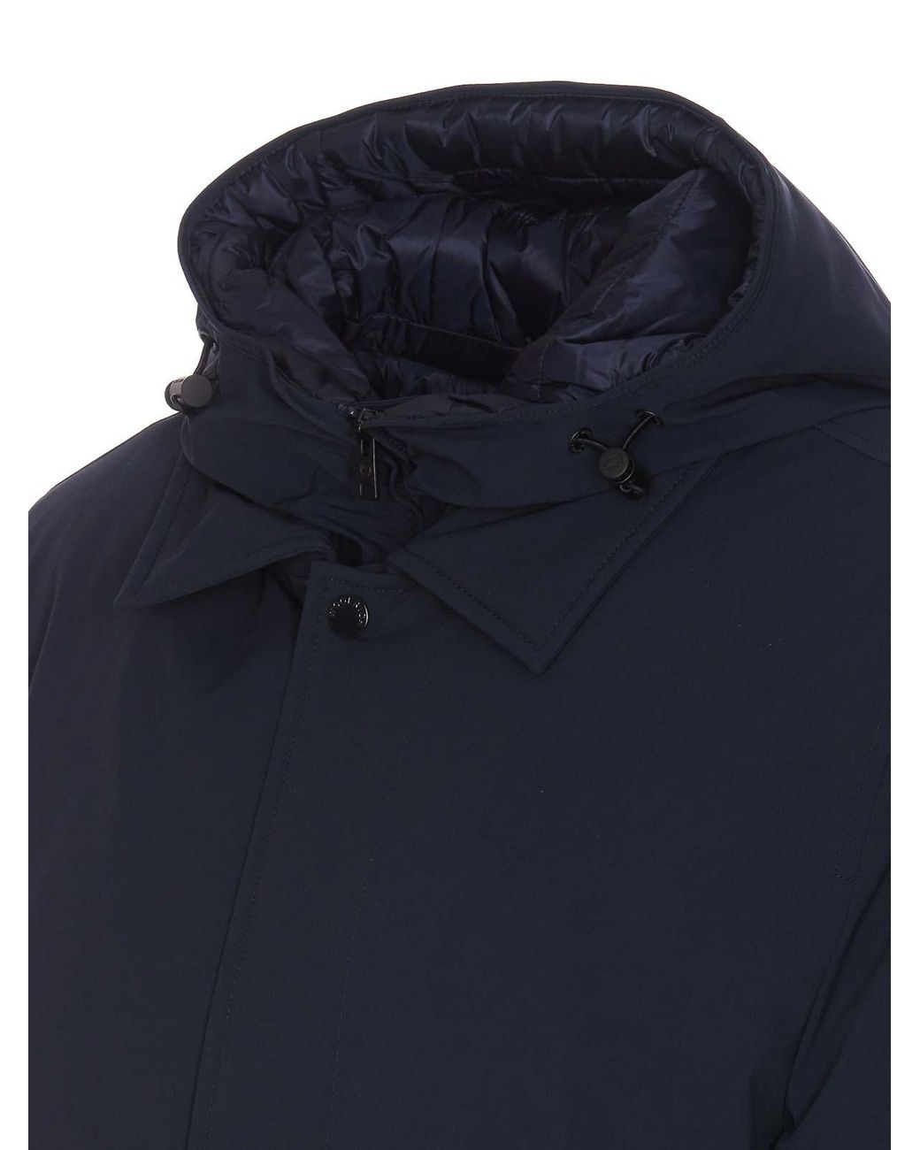 Woolrich Blue Stretch Coat for men
