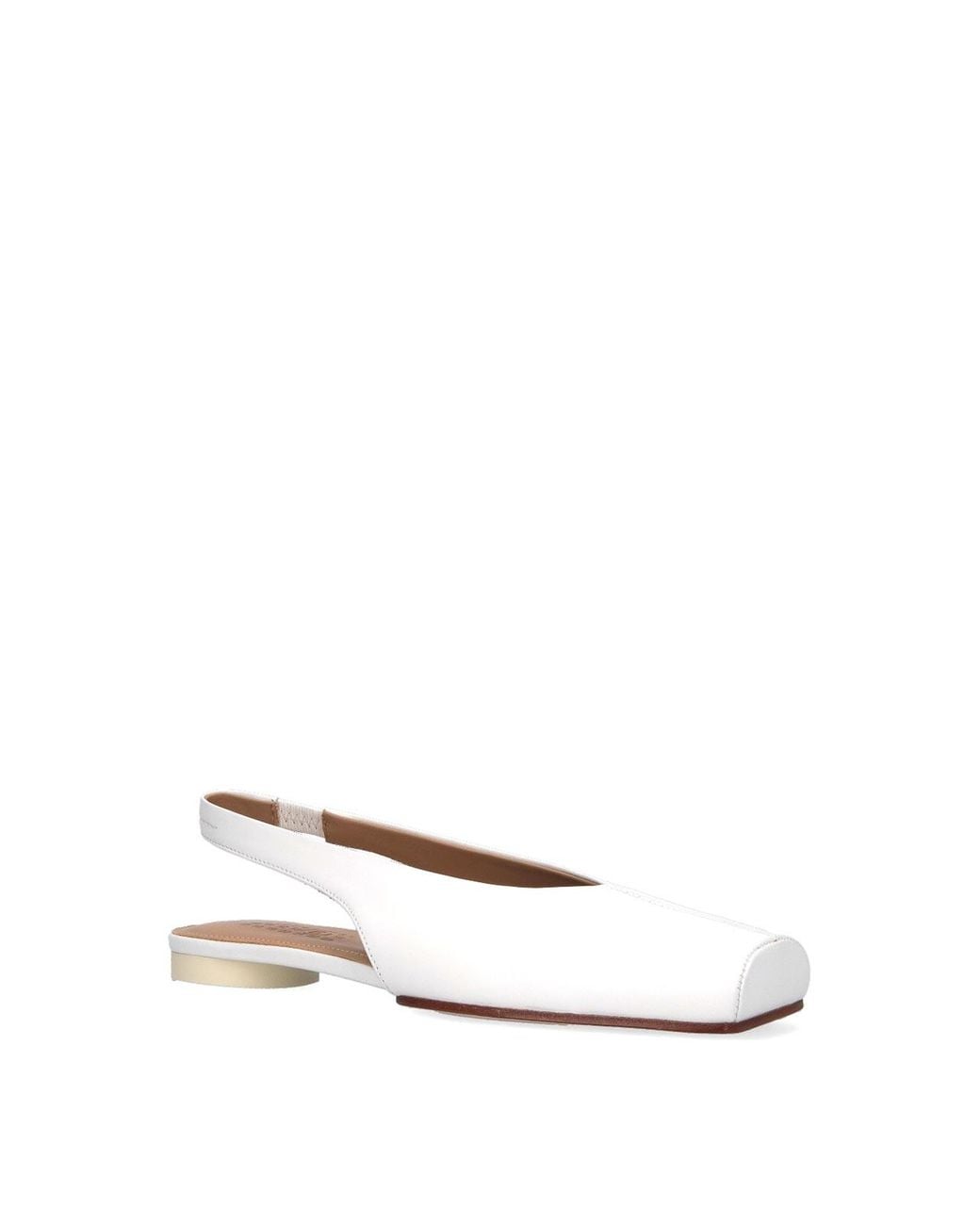 MM6 by Maison Margiela Natural Slingback Ballet Flats
