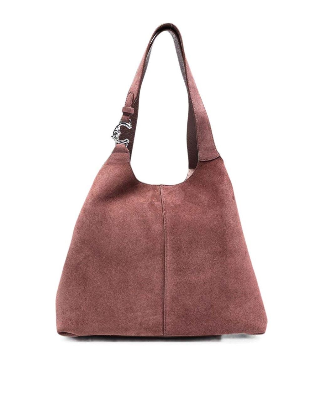 Coccinelle Purple Suede Bucket Bag
