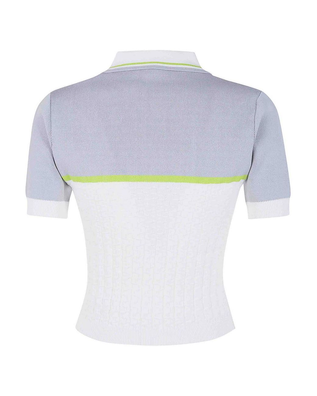 Casablanca White Tennis Polo Cropped Shirt