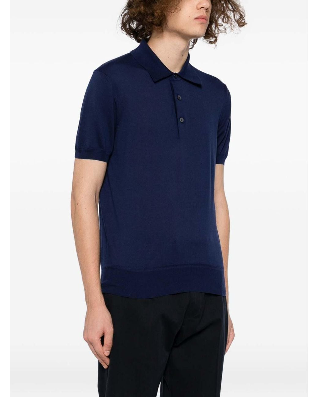 Tom Ford Blue Short-Sleeved Polo Shirt for men