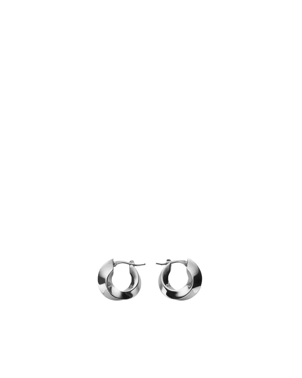 Bottega Veneta White Hoop Earrings