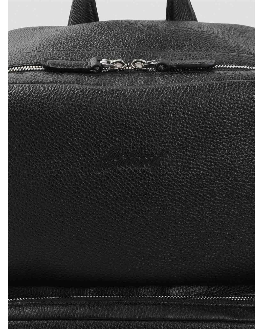 Brioni Black Zip Around Backpack for men
