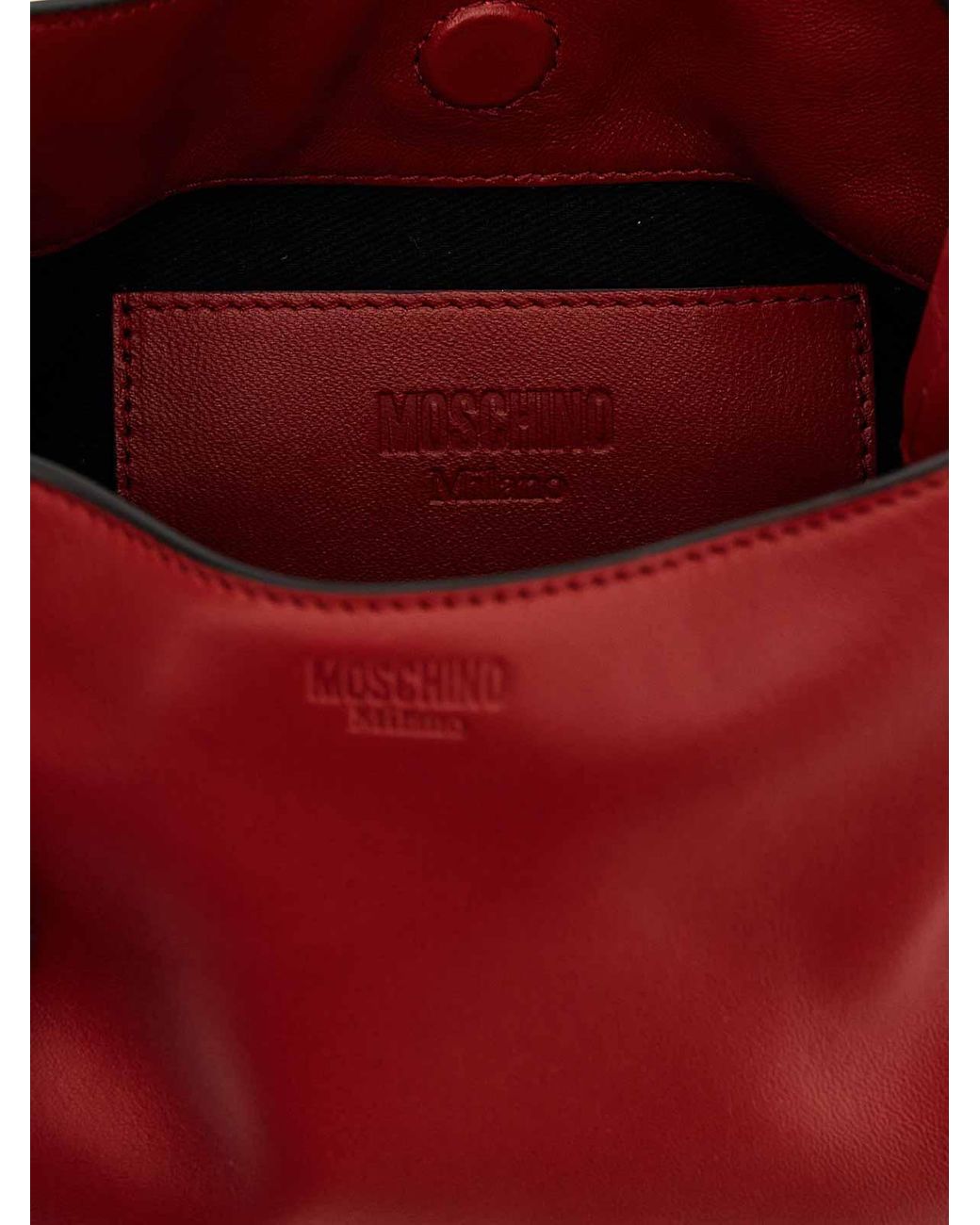 Moschino Red Handle Me Bag Small Handbag