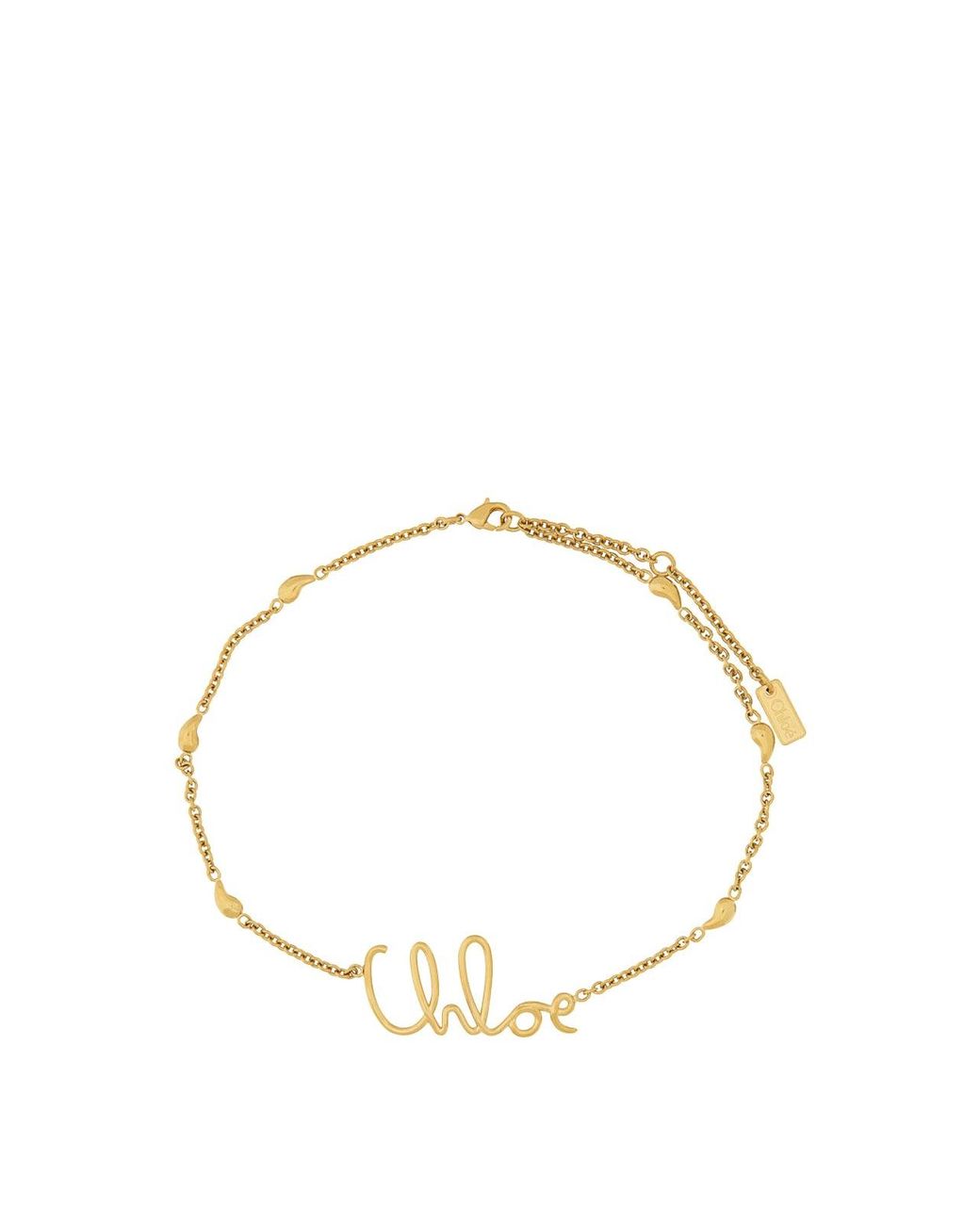 Chloé Metallic Logo Necklace