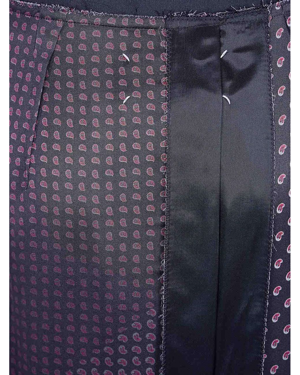 Maison Margiela Purple Paisley Printed Skirt
