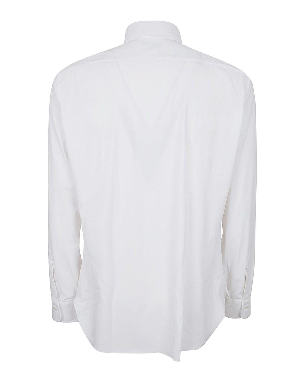 Barba Napoli White Neck Shirt for men