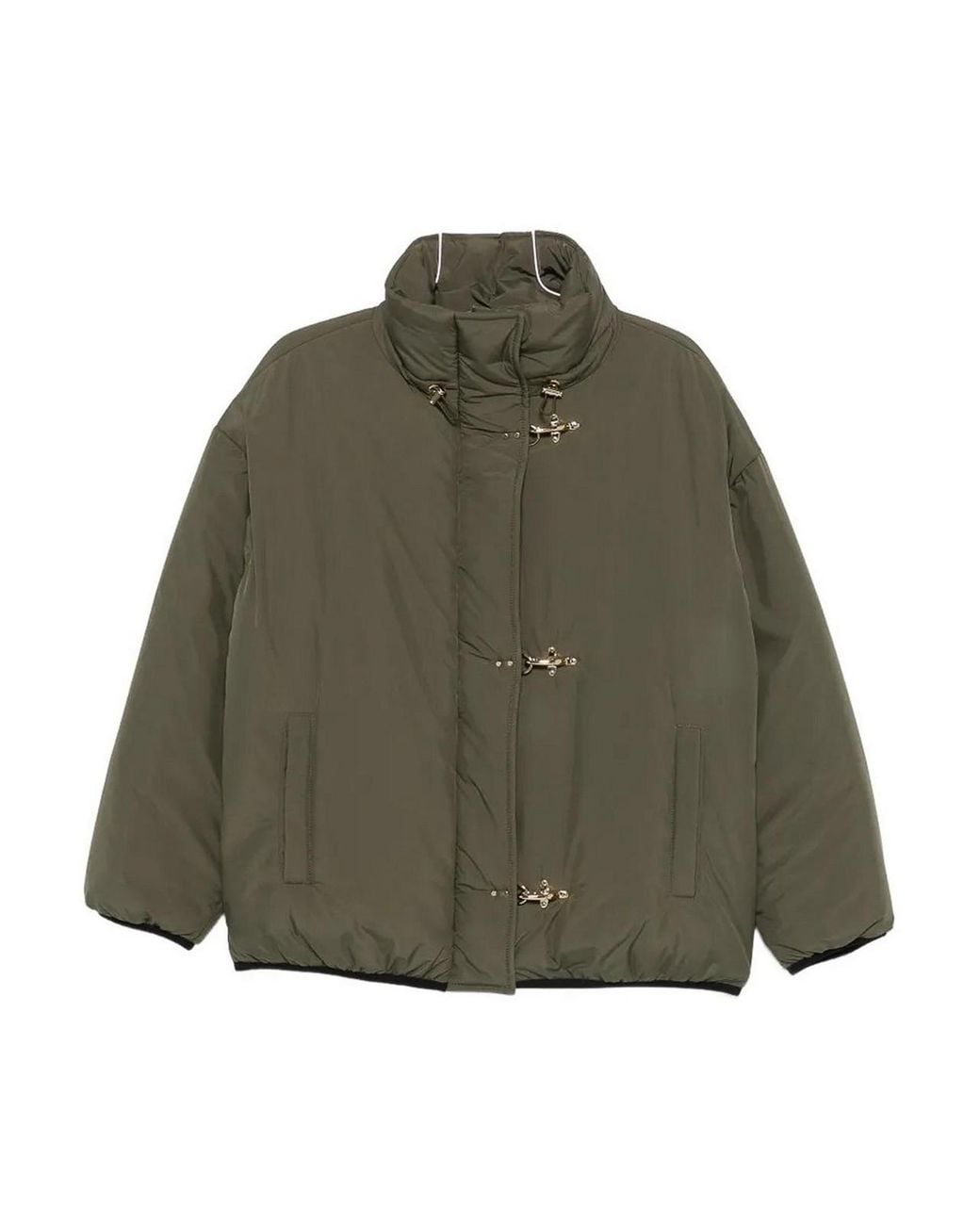 Fay Green Bomber Imbottito Ganci Bomber Jacket