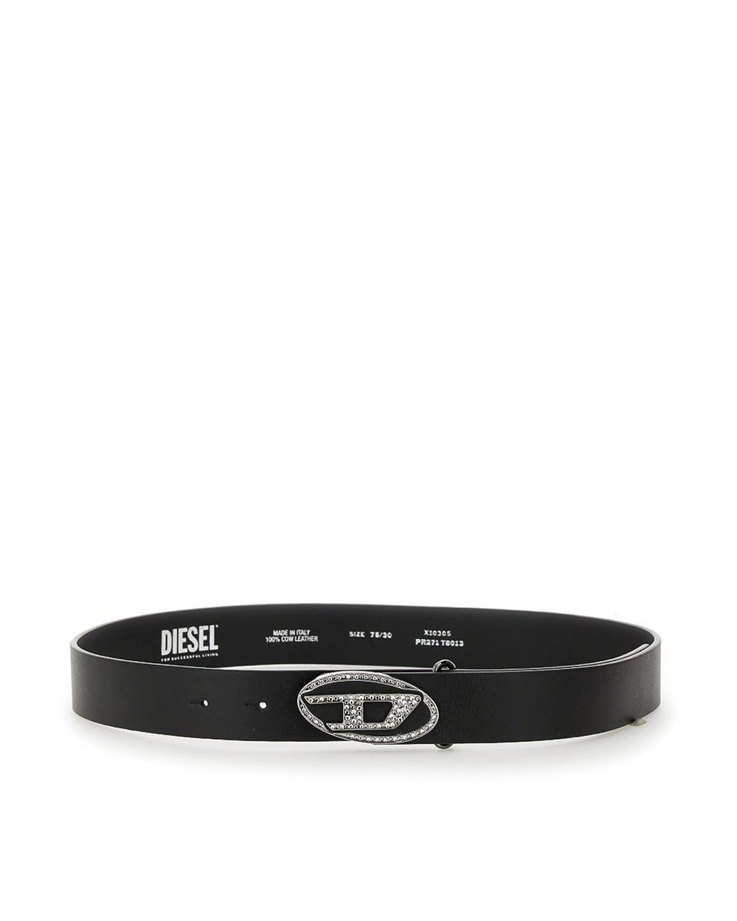 【送料&関税込】Diesel Belt With Logo DIESEL Belt With Logo in White | Lyst