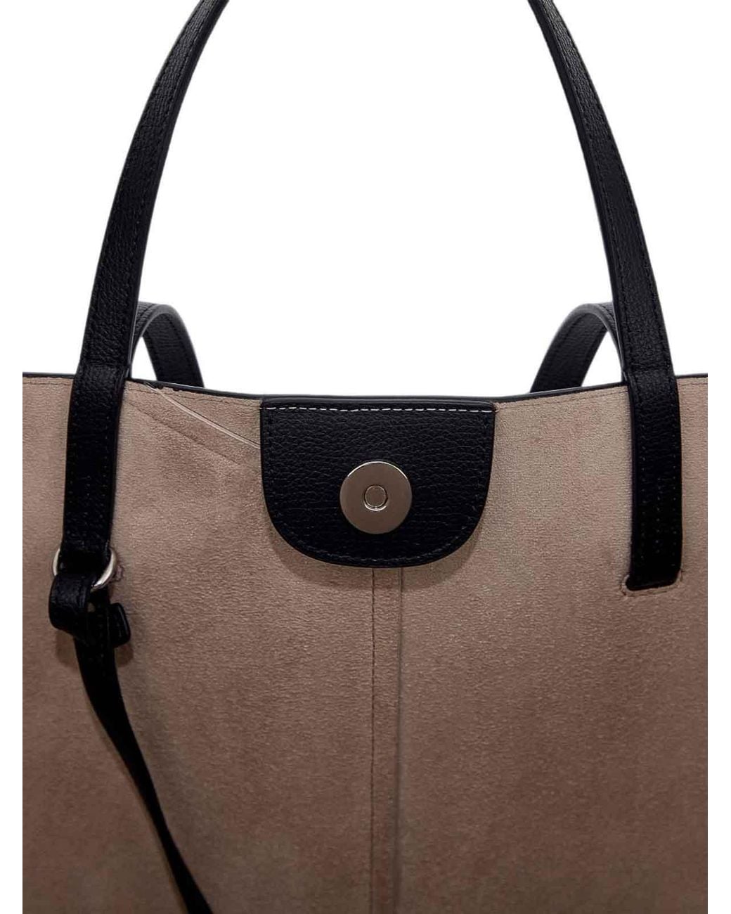 Emporio Armani Black Medium Leather Tote Bag