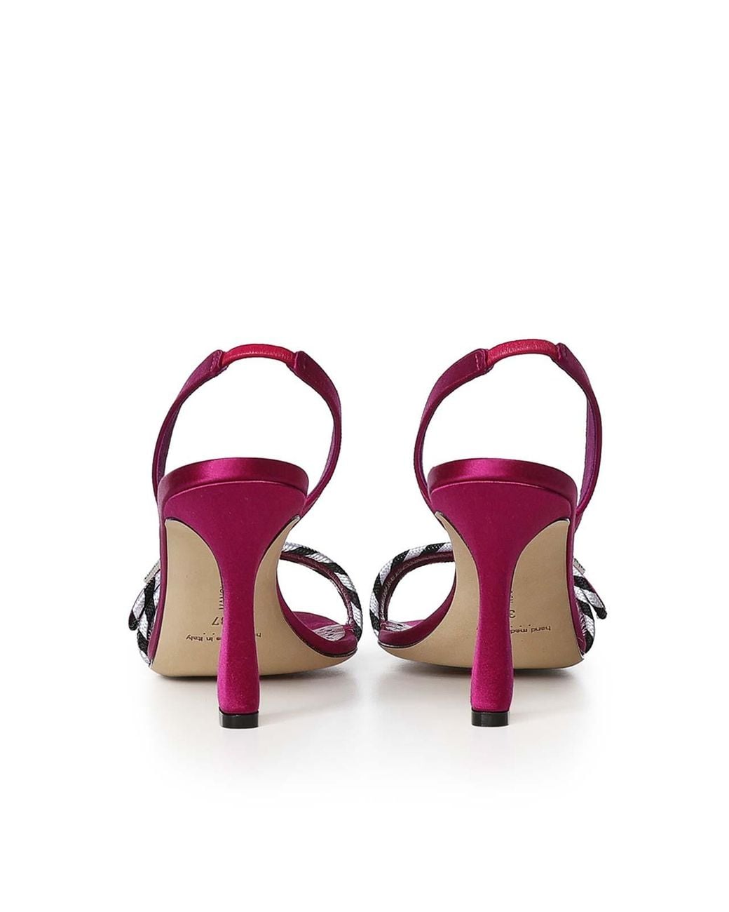 Manolo Blahnik Pink Sumbasan Satin Sandals