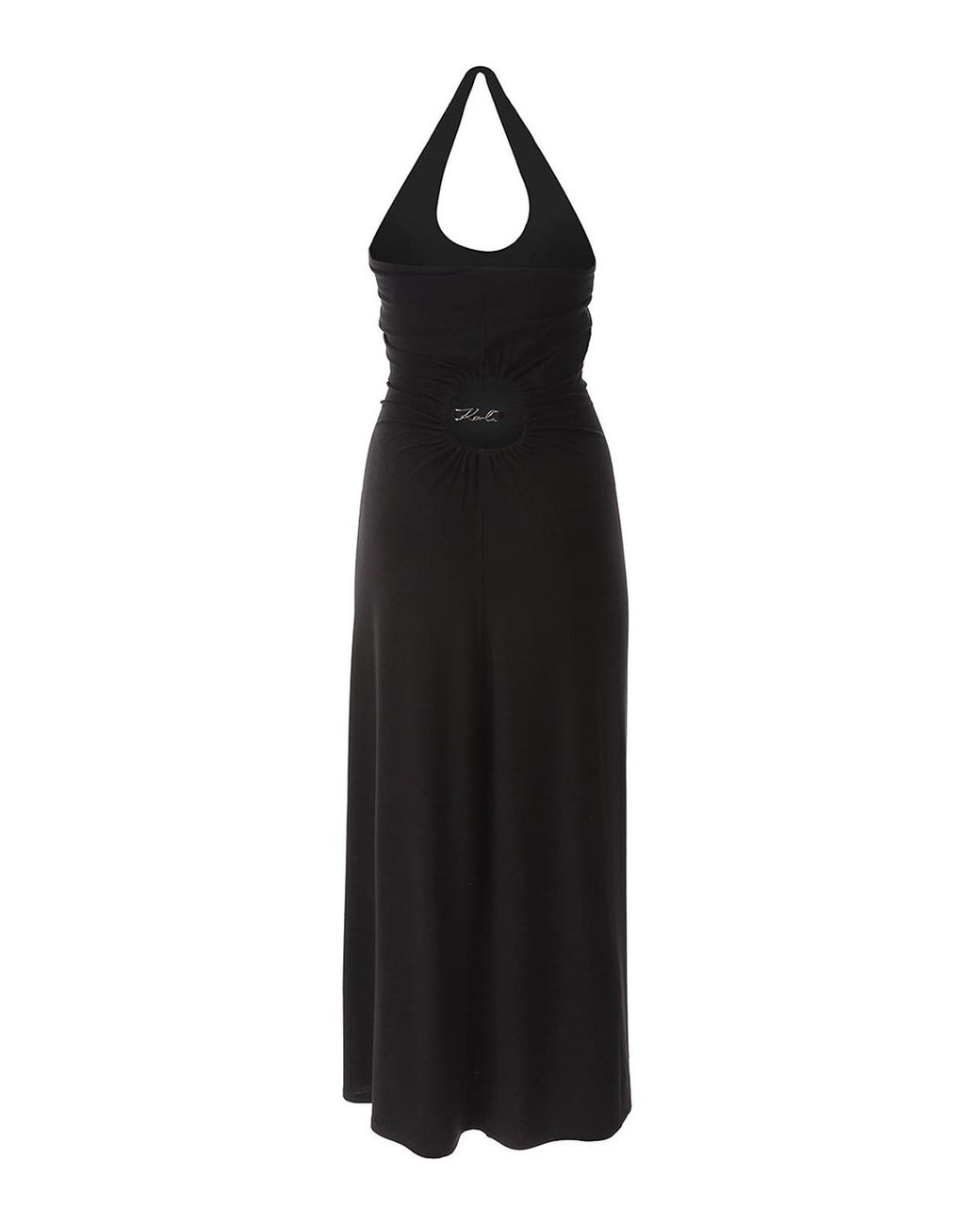 Karl Lagerfeld Black Karl One Shoulder Maxi Dress