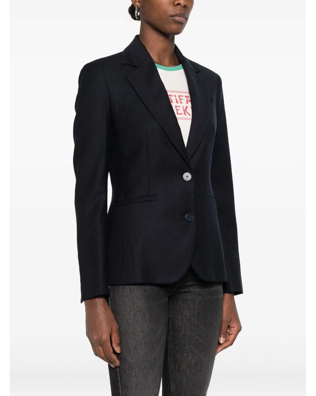 Dondup Blue Double-Breasted Blazer