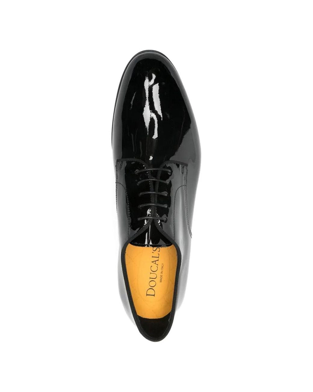 Doucal's Black Derby Lace Up Shoes for men