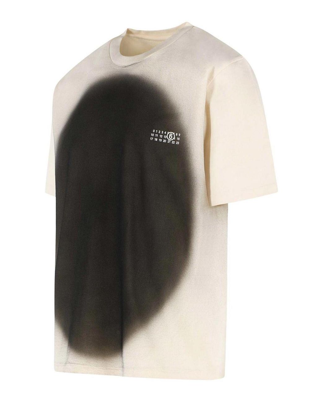 MM6 by Maison Margiela Black Ivory Cotton T-Shirt for men
