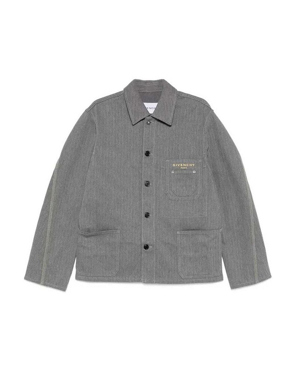 Givenchy Gray Patch Pockets Jacket for men