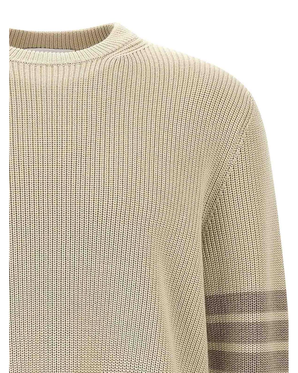 Thom Browne Natural 4Bar Sweater for men