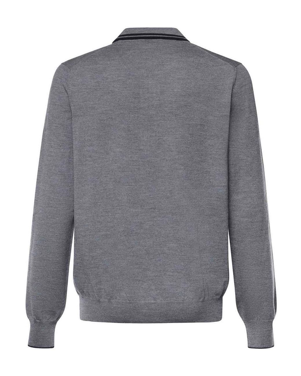 Fay Gray Wool Polo for men