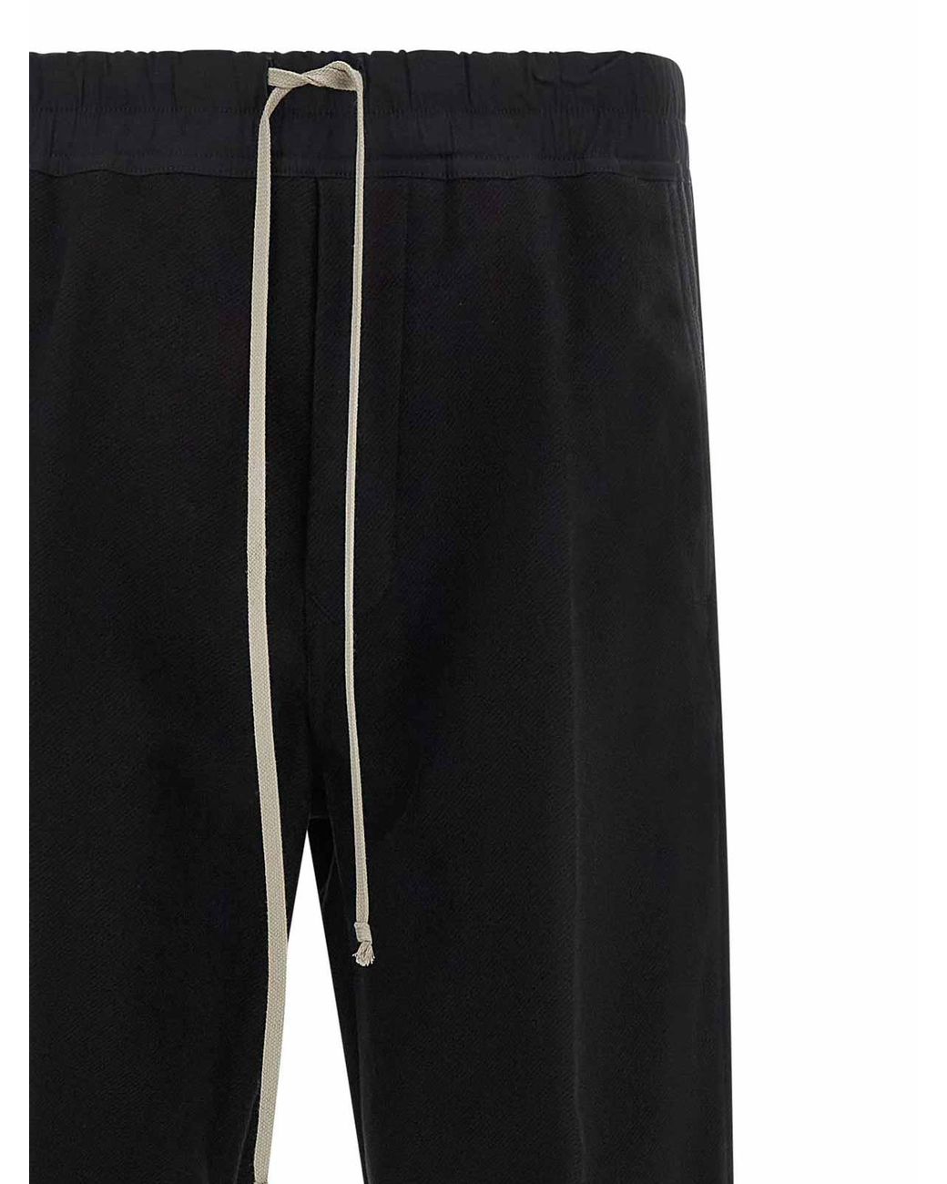 Rick Owens Black Dietrich Drawstring' Pants for men
