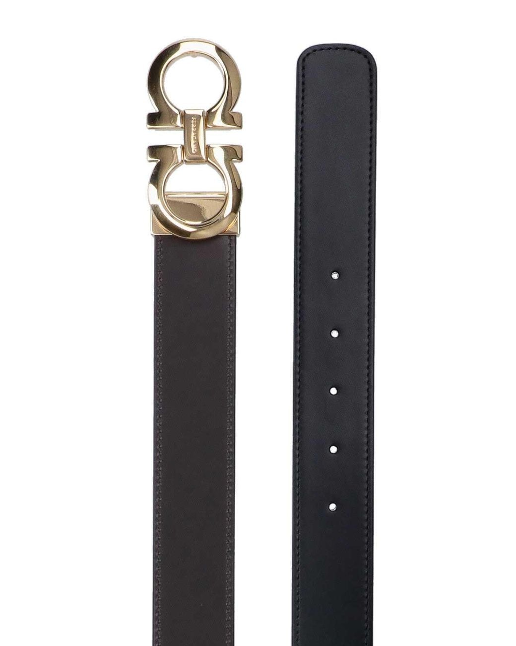 Ferragamo Black Reversible Belt for men