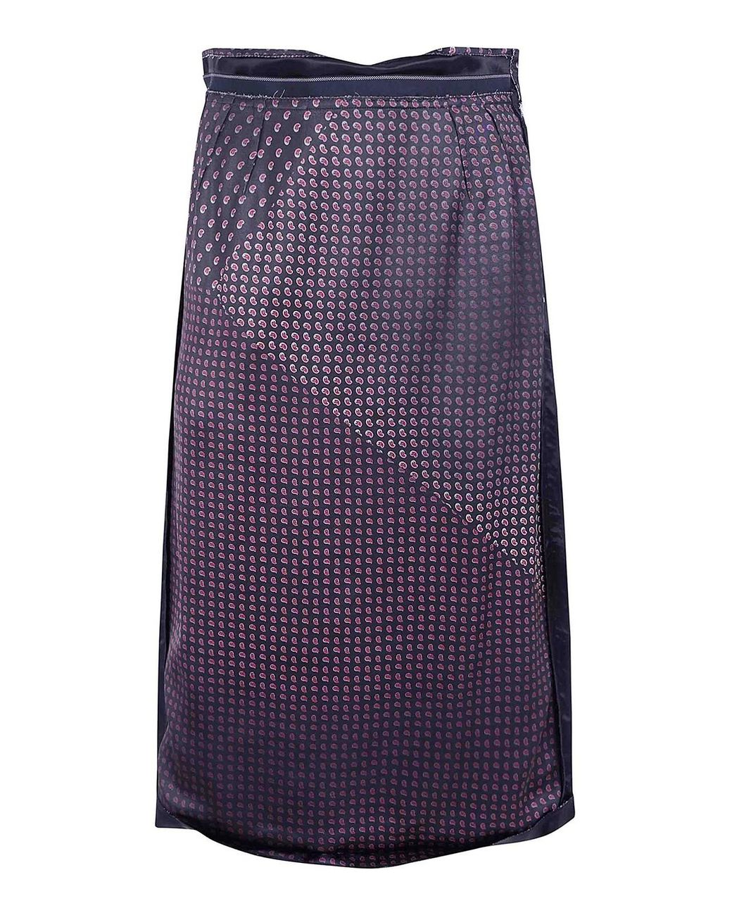 Maison Margiela Purple Paisley Printed Skirt