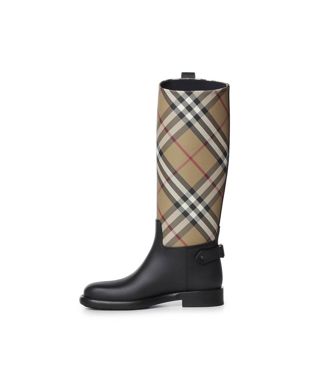 Burberry White Marsh Stamp Tall Rubber Boots