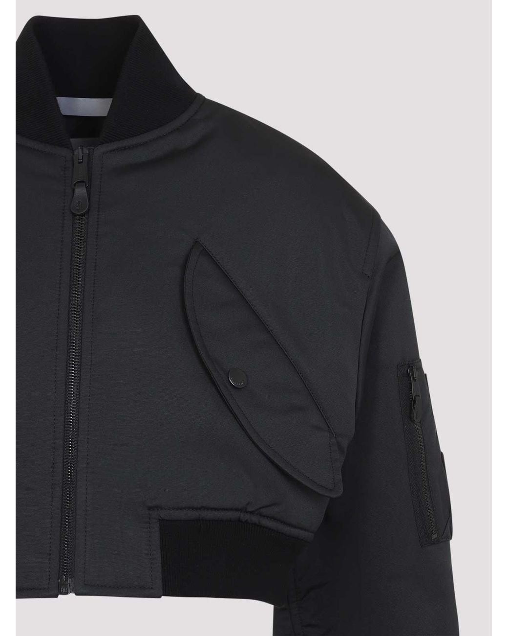 Balenciaga Black Cropped Bomber