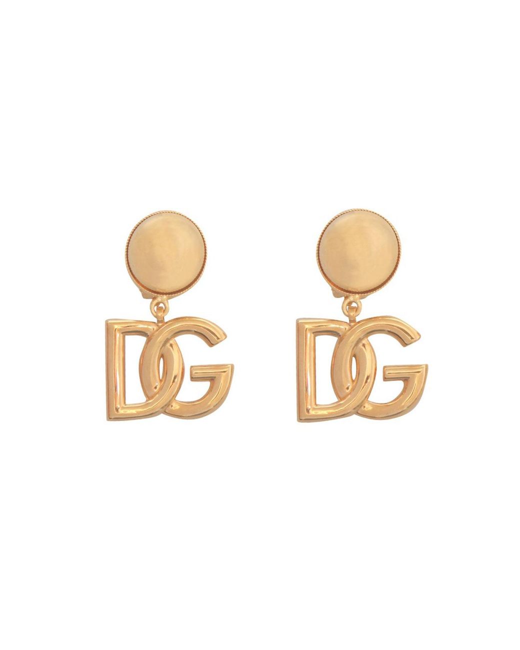 Dolce & Gabbana Metallic Dg Logo Earrings
