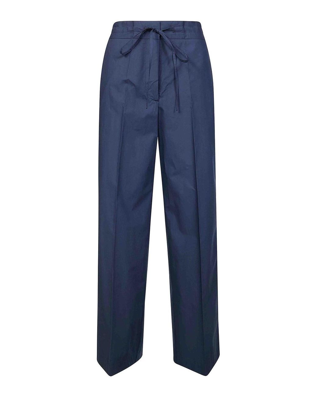 P.A.R.O.S.H. Blue Wide Cotton Trousers