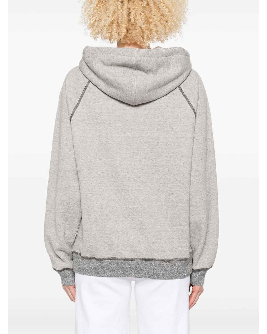 Chloé Gray Logo Classic Hoodie
