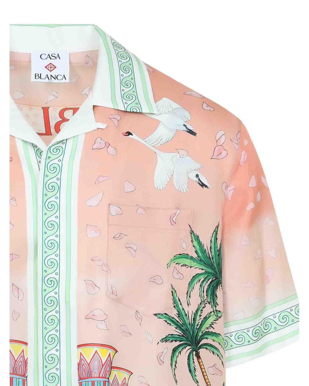 Casablanca Blue Ethereal Cuban Collar S/S Shirt for men