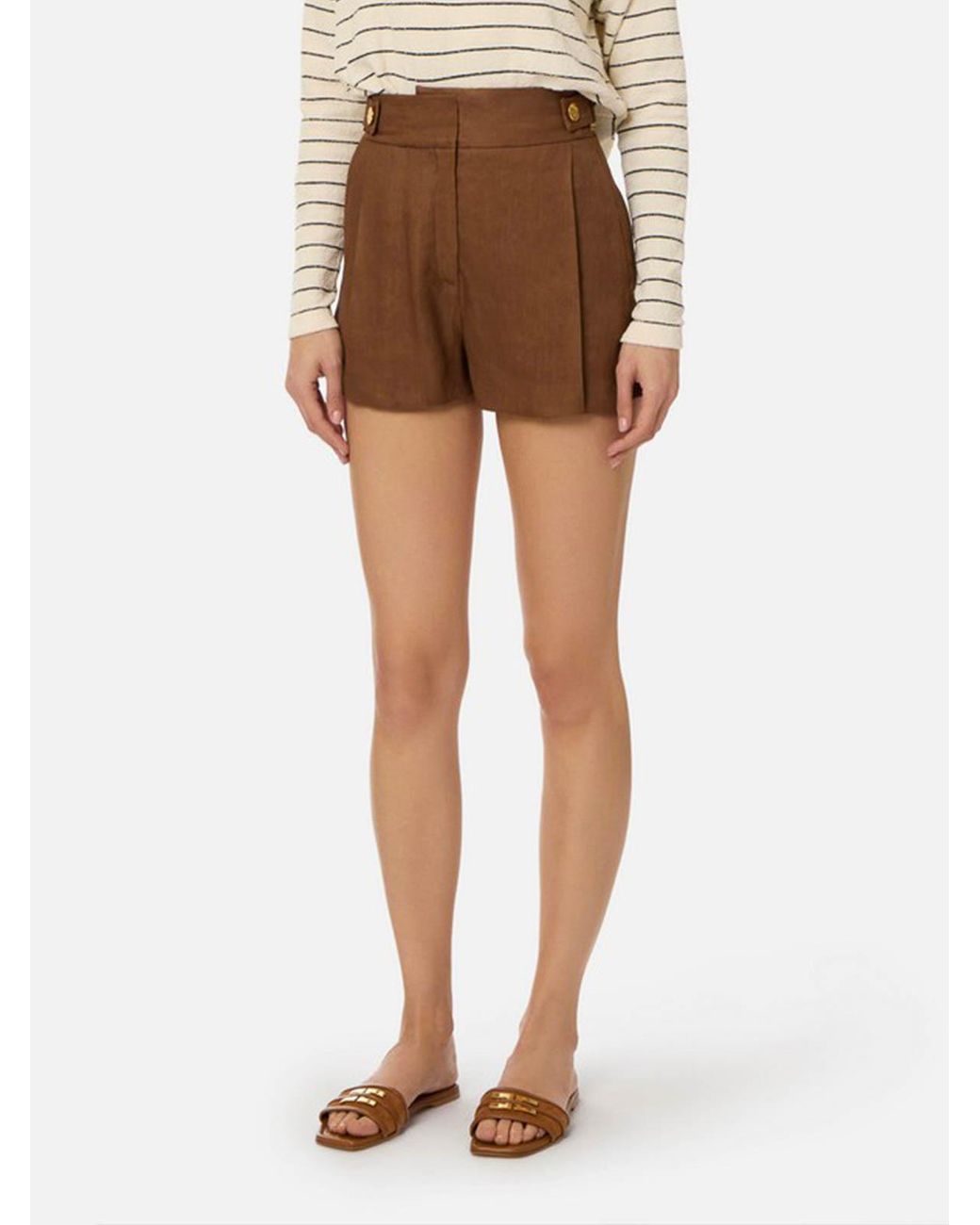 Elisabetta Franchi Brown Trousers