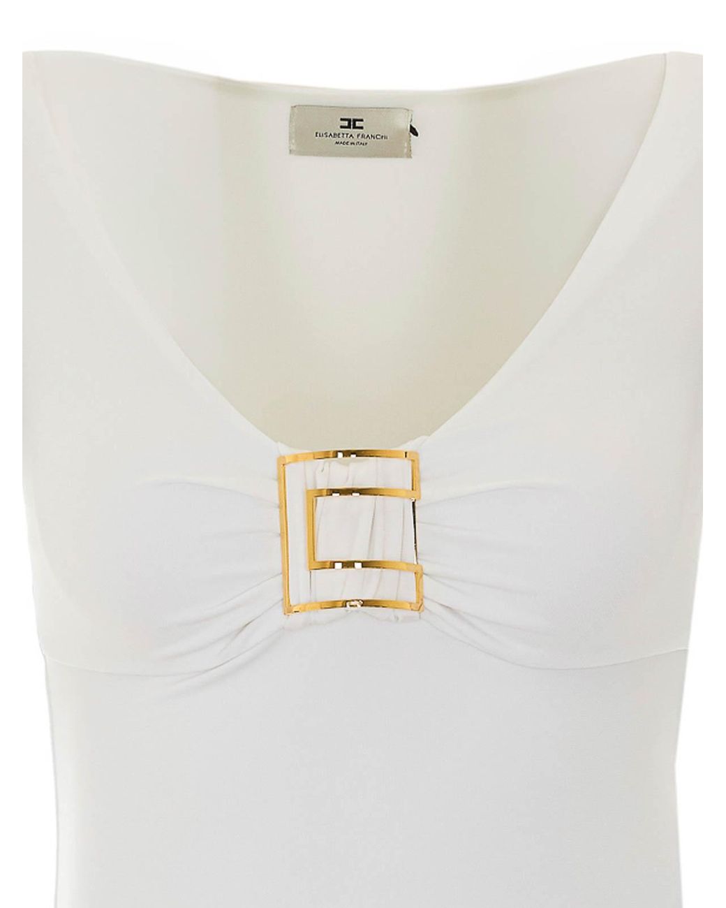 Elisabetta Franchi White Long Sleeves Top