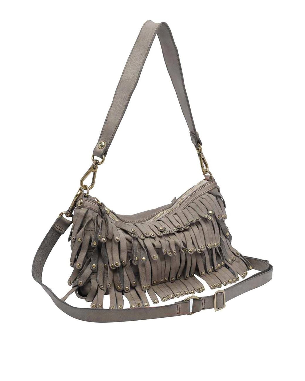 Campomaggi Gray Natalia Shoulder Bag