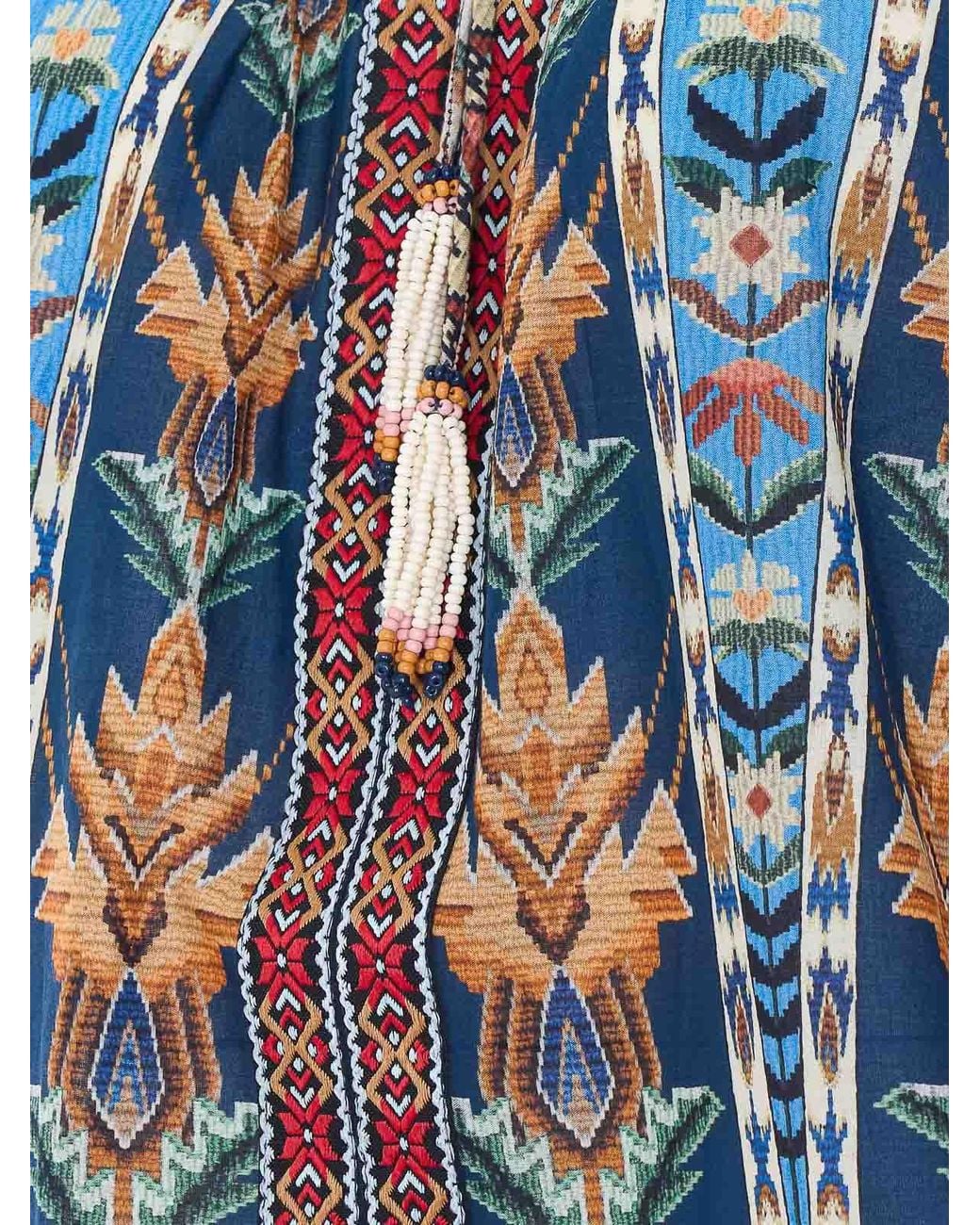 Farm Rio Blue Embroidered Shirt
