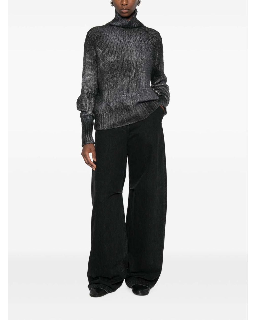 Avant Toi Black Cahsmere Turtle-Neck Jumper