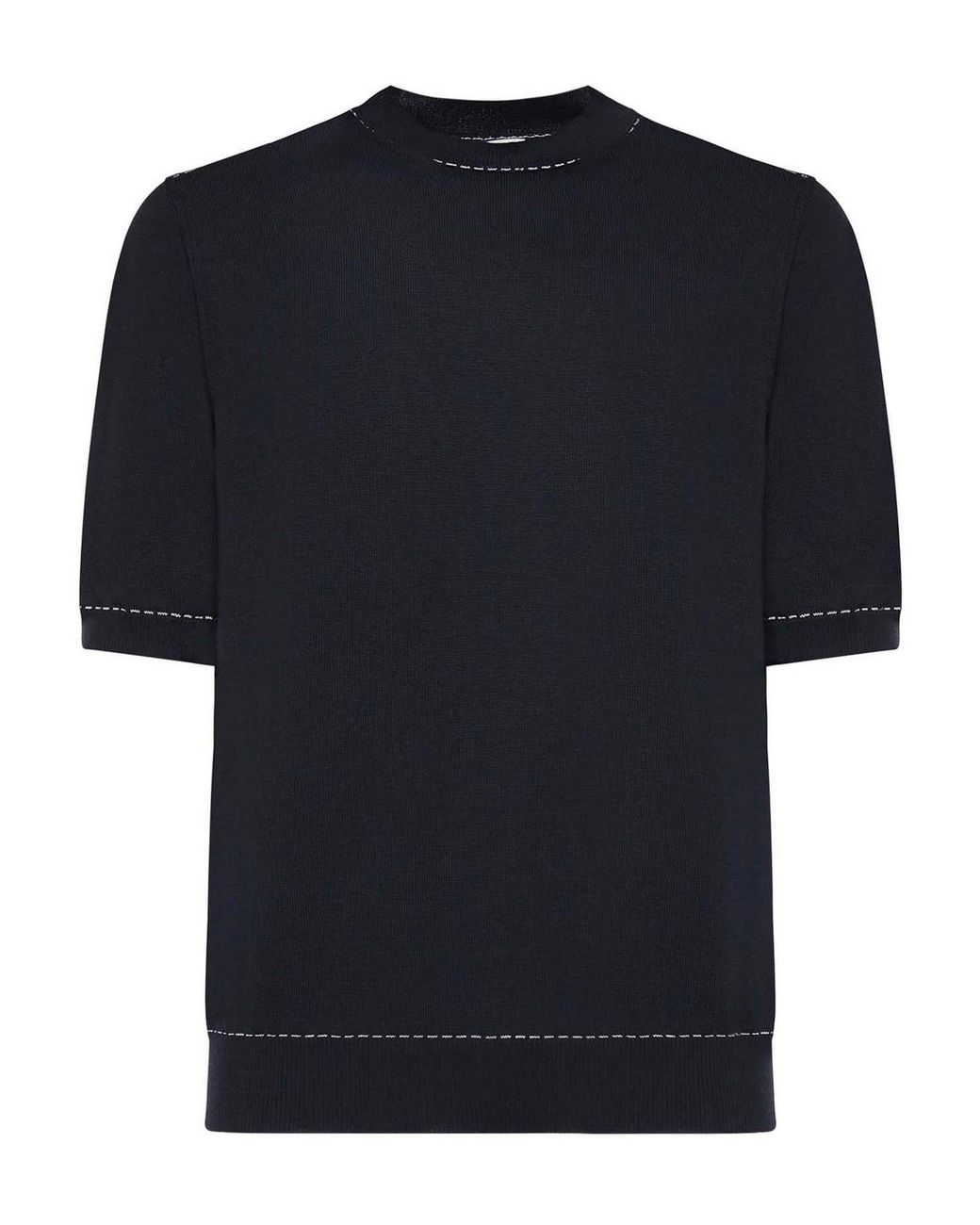Eleventy Black Cotton Pullover for men