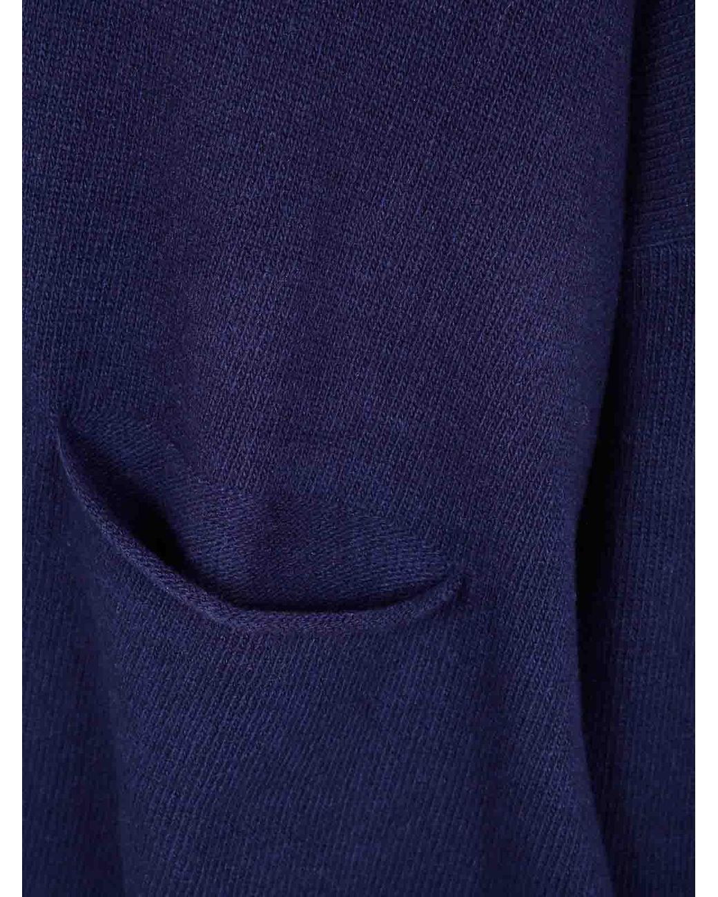 Ma'ry'ya Blue Poncho High Neck Mix Cash
