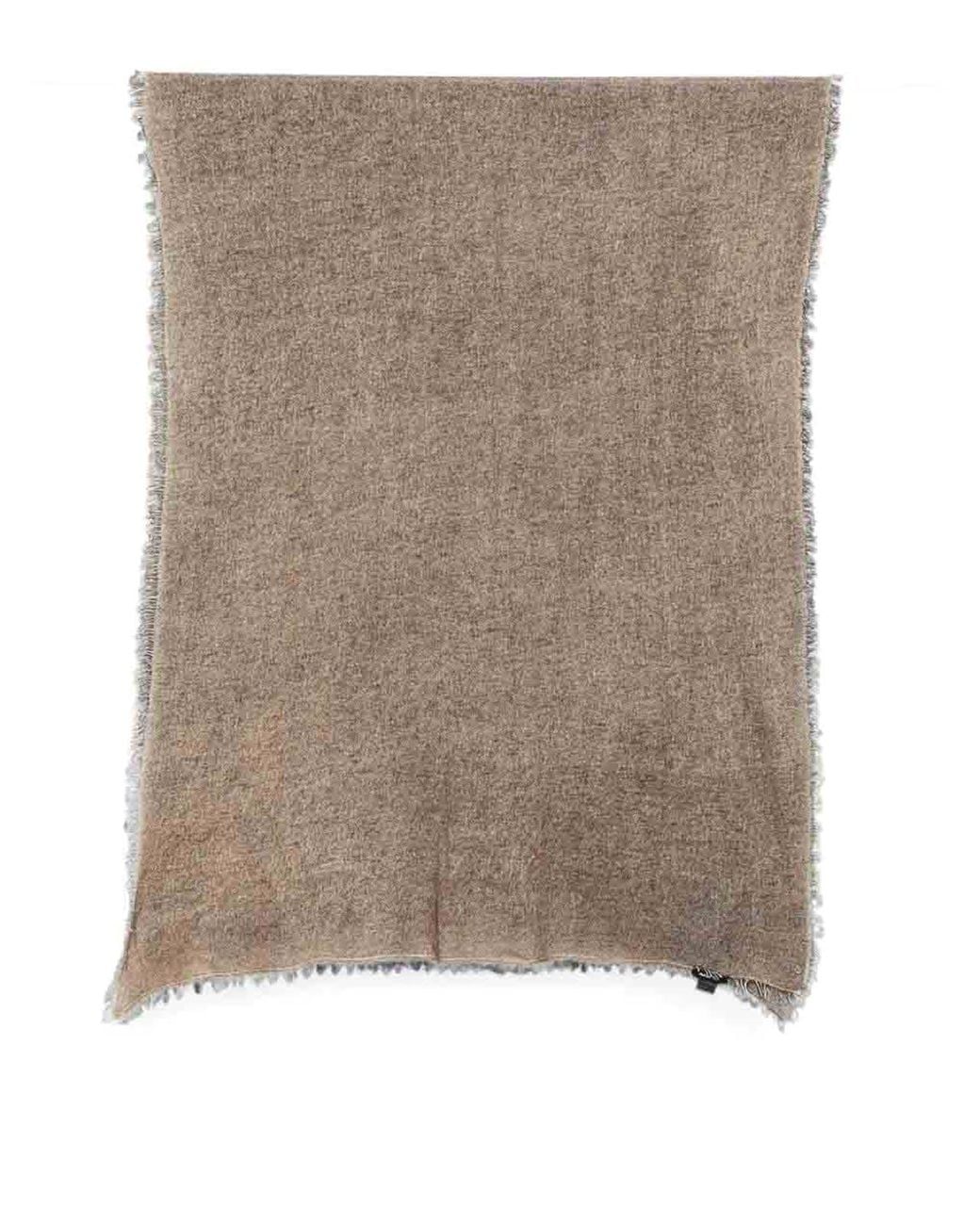 Avant Toi Brown Hand Painted Cashmere Scarf 185X90 for men