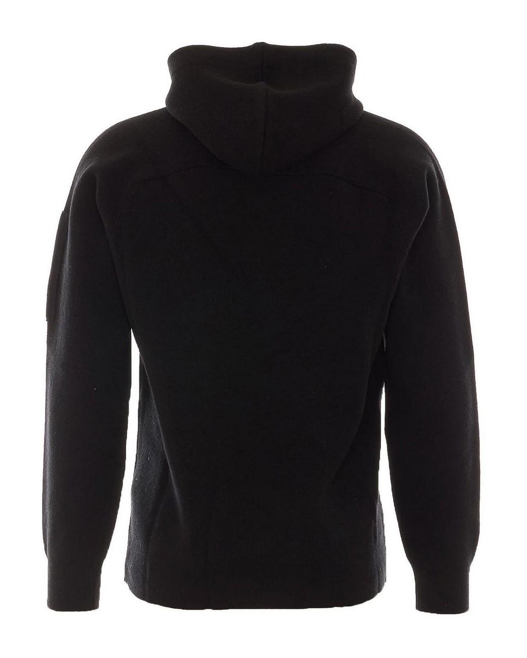 C P Company Black Knitted Hoodie for men