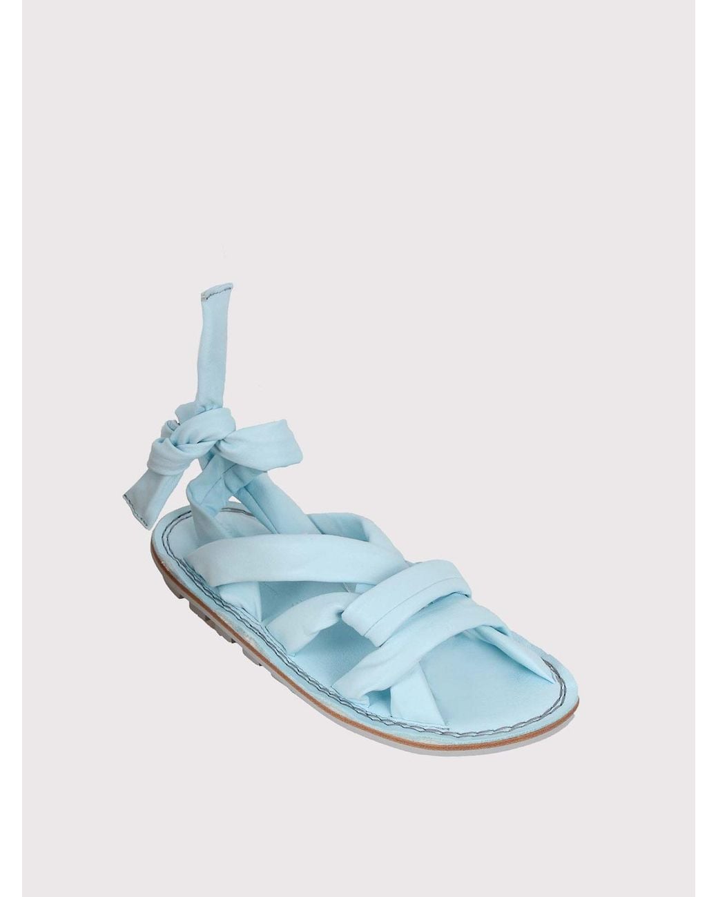 Trippen Blue Open Sandal With Braided Straps