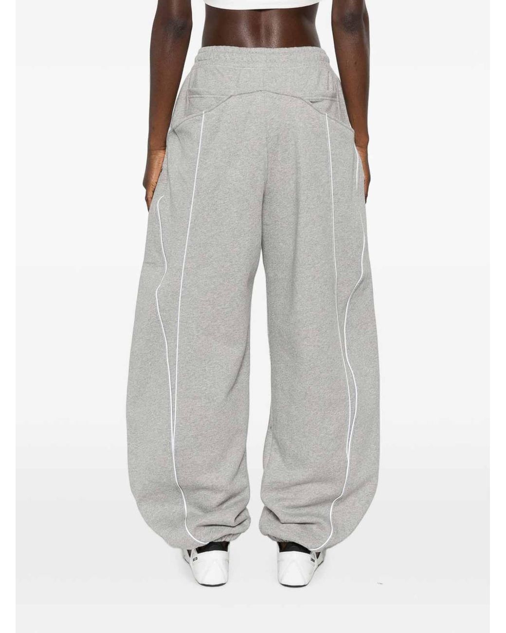 The Attico Gray Cotton Barrel Pants