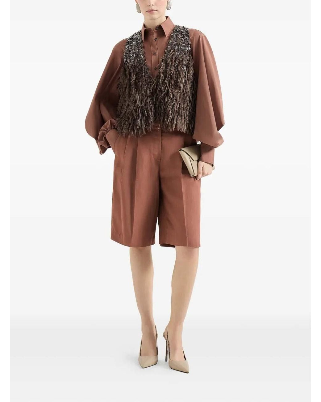 Brunello Cucinelli Brown Shirt