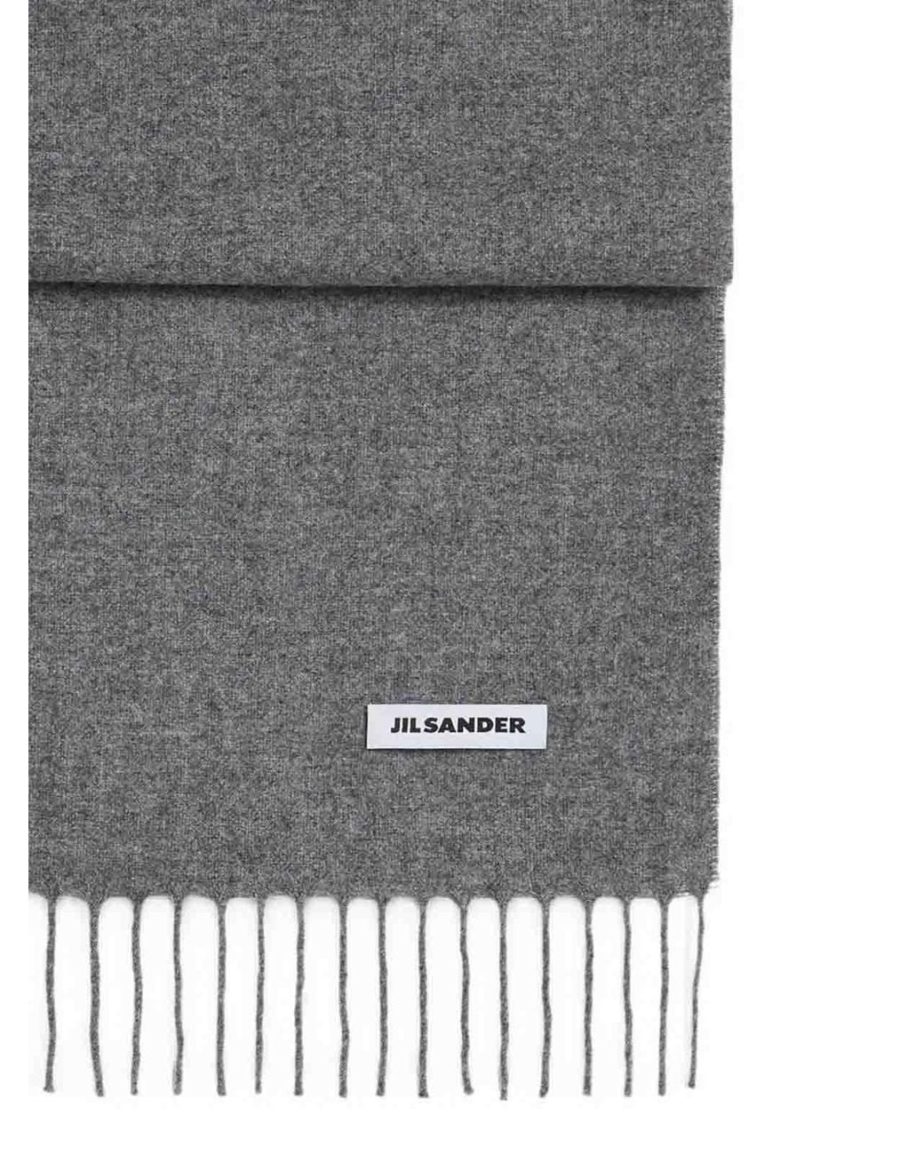 Jil Sander Gray Scarf for men