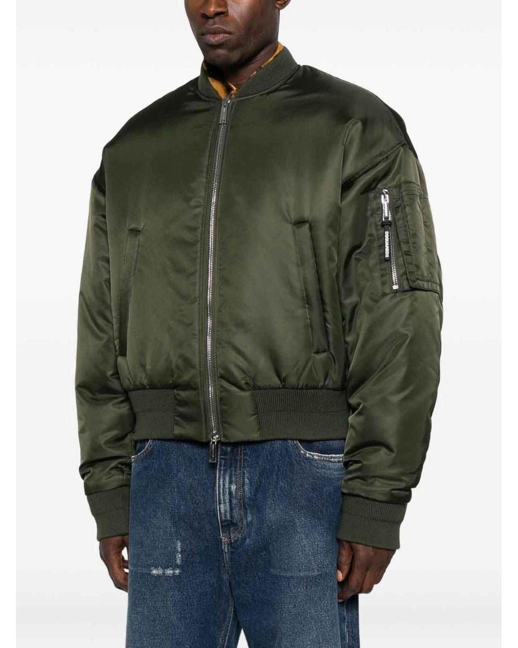 DSquared² Green Deep Bomber Jacket for men