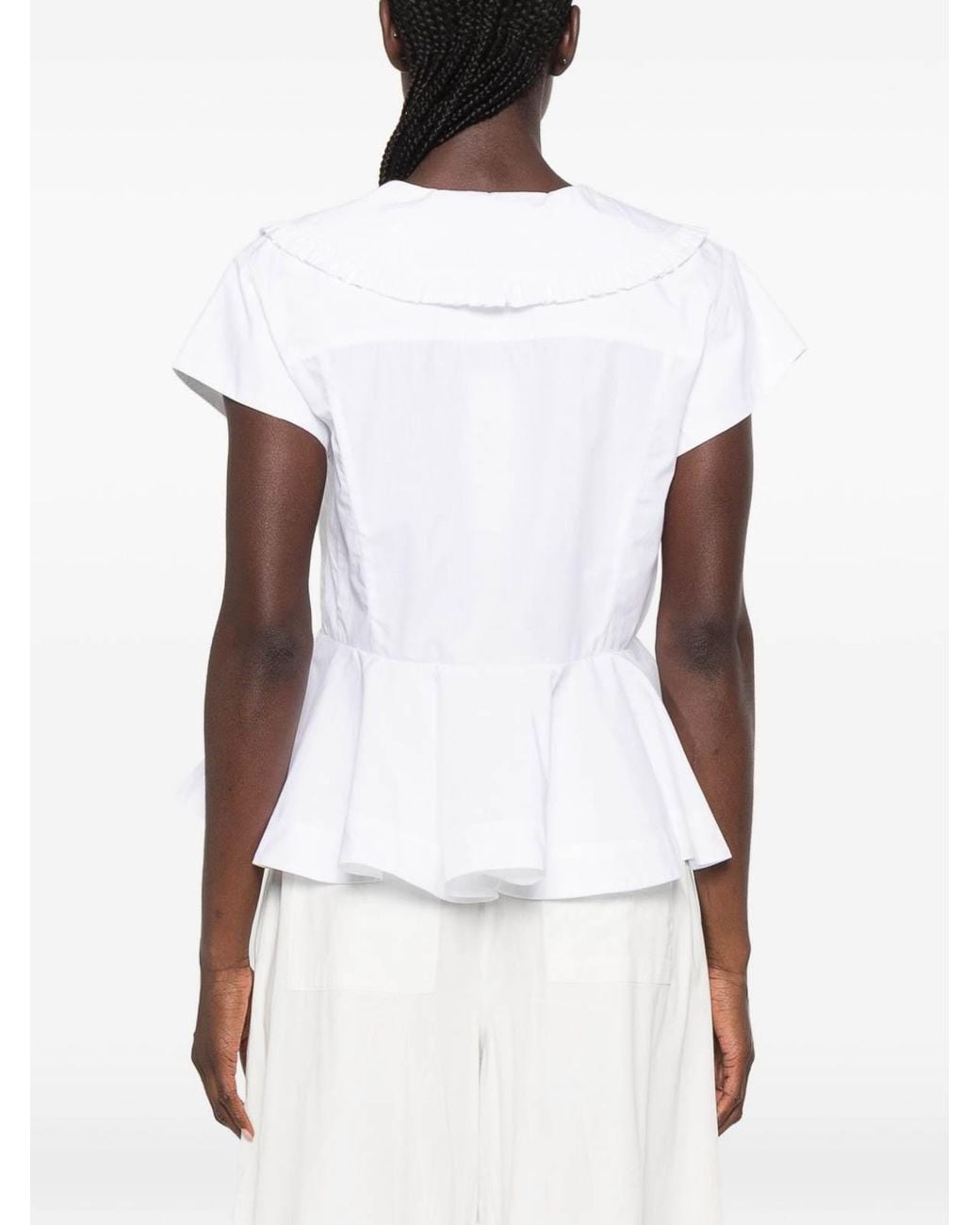 Ganni White Organic Cotton Top
