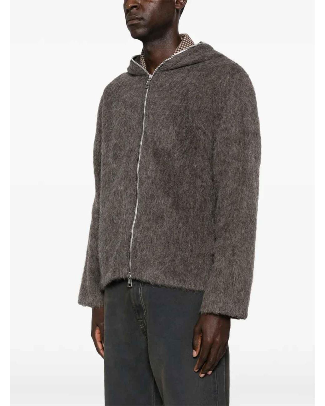 Our Legacy Brown Full Zip Hood for men