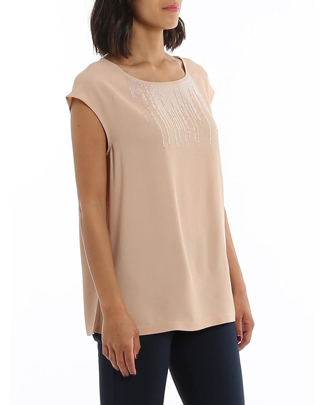 Fabiana Filippi Natural Silk Blend Crêpe Blouse